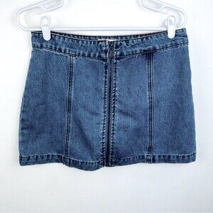Altar’d State Denim Jean Mini Skirt With Zipper Size S Y2k